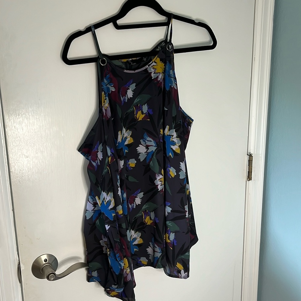 Noir size L cold shoulder blouse.